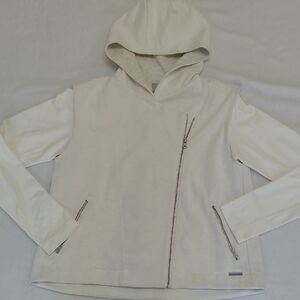 New Balance Off-White Hooded Sweatshirt With Built In Vest